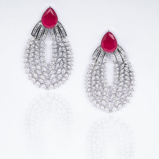 Ecstasy Cocktail Earrings in Ruby