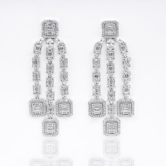D Wonder Diamond String Earrings