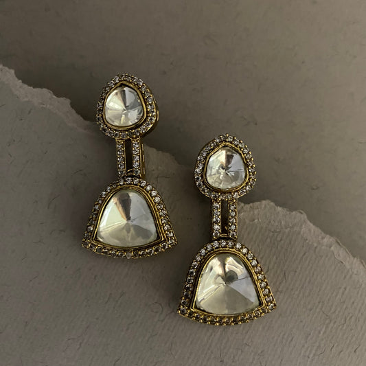 Eira Moissanite Polki Earrings