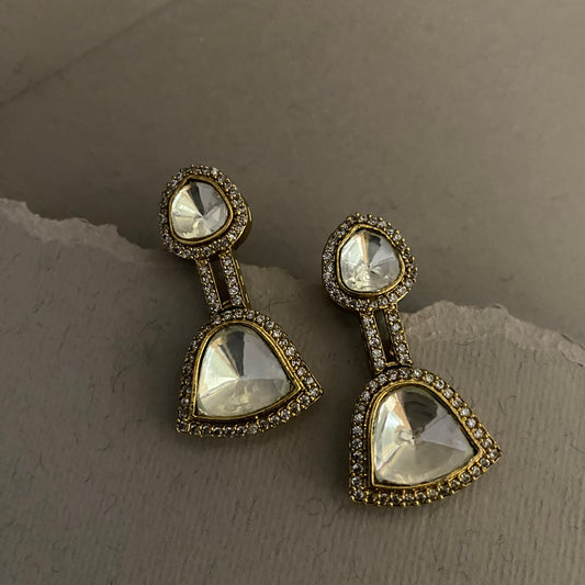 Eira Moissanite Polki Earrings