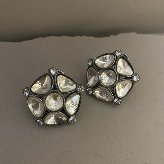 Corn Flower Jadau Stud Earrings