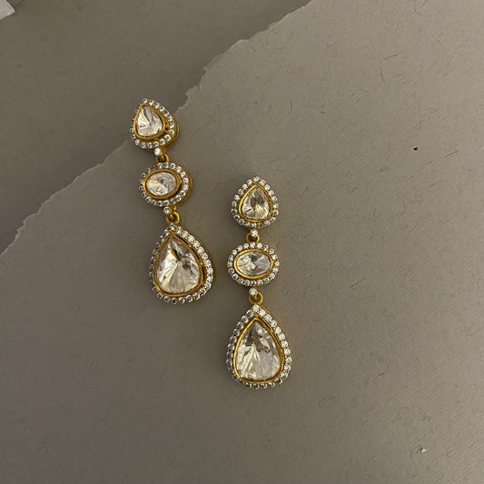 Hina Moissanite Polki Earrings