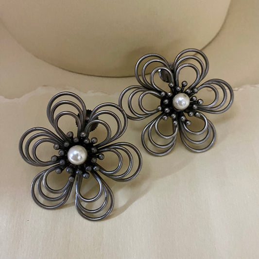 Double Daisy Stud Earrings