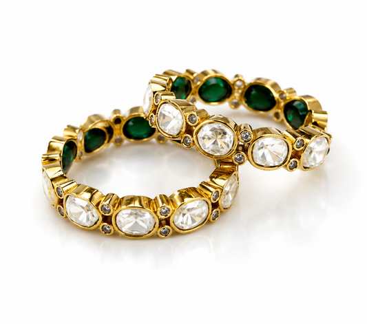 Nyraa Polki Hoop Earrings