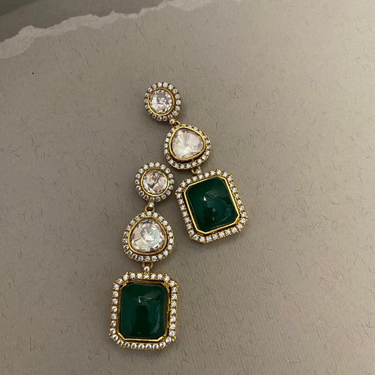 Vika Hara Moissanite Polki Earrings