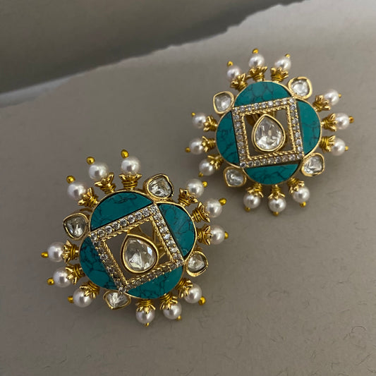 Raysa Turquoise Stud Earrings