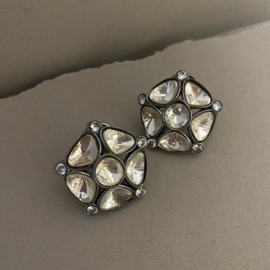 Corn Flower Jadau Stud Earrings