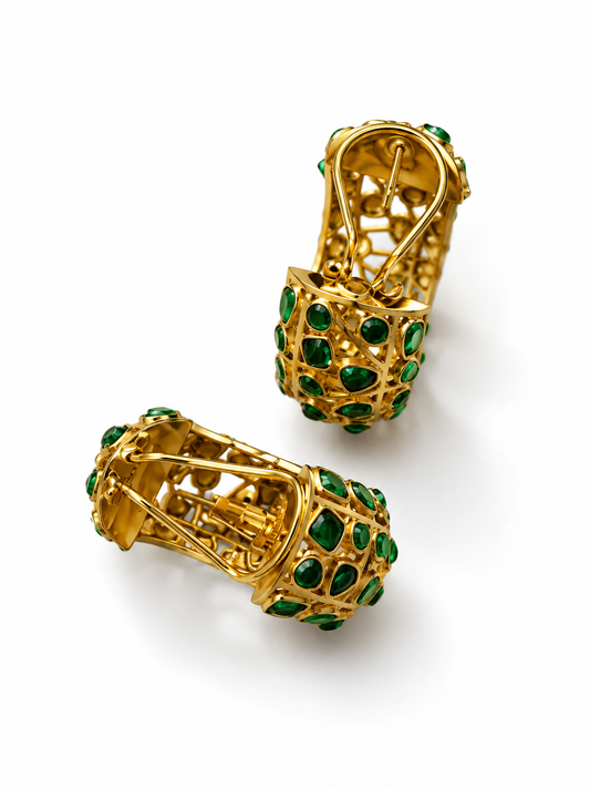 Inika Jadau Hoop Earrings
