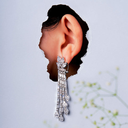 Amora Diamond Tassel Earrings