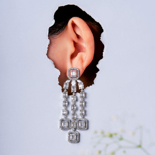 D Wonder Diamond String Earrings