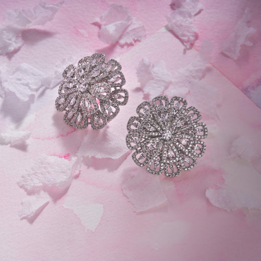 Hydrangea Oversized Top Earrings
