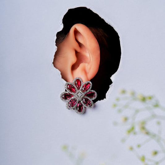Maple 3D Flora Oversized Tops Earrings