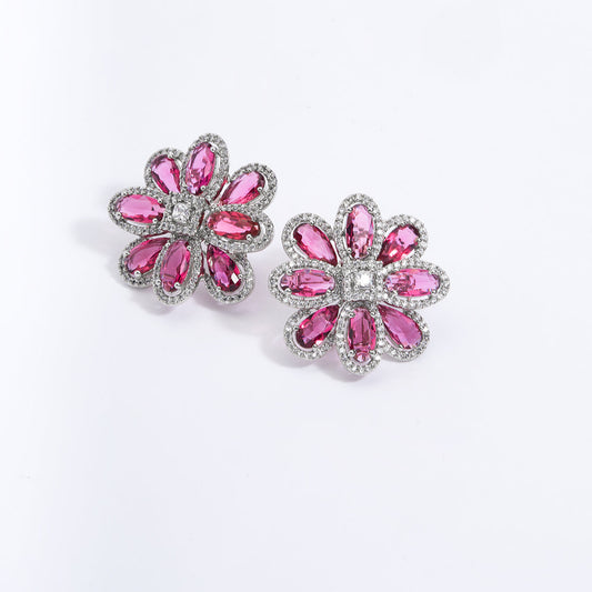 Maple 3D Flora Oversized Tops Earrings