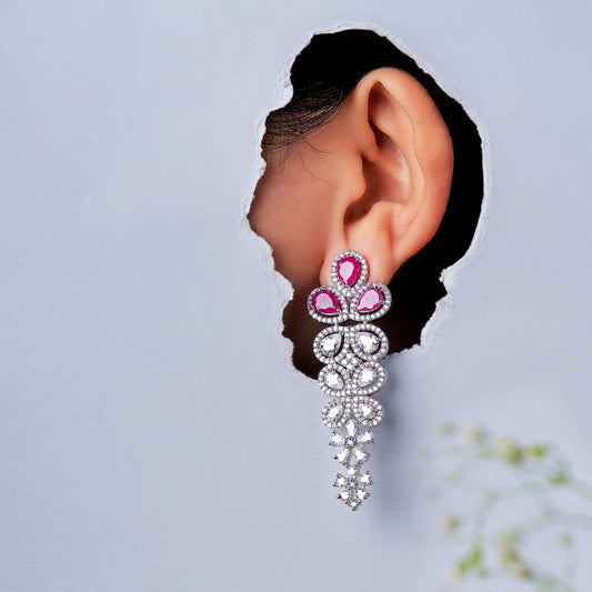 Vera Earrings in Ruby