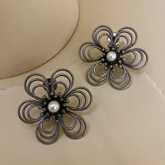 Double Daisy Stud Earrings