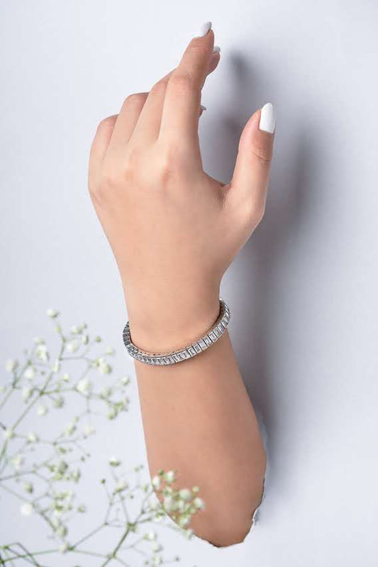 La Leisure Tennis Bracelet All White